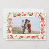 lush floral watercolor christmas botanical photo シーズンカード (正面)