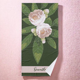 Lush Flower and Greenery Elegant バスタオル