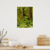 Lush Forest & Ferns | Ecola State Park, Oregon ポスター (キッチン)