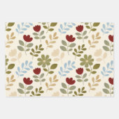 Lush Fresh Colorful Botanical Watercolor TMF26 ラッピングペーパーシート (正面2)