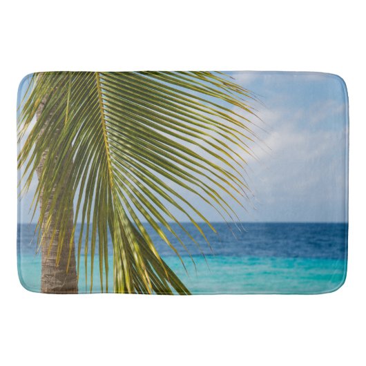 Lush Glam Palm Ocean 1 バスマット (正面)