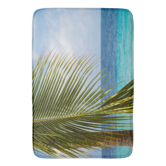 Lush Glam Palm Ocean 1 バスマット (正面縦)