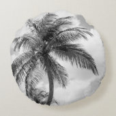 Lush Glam Palm Trees 1 ラウンドクッション (裏面)