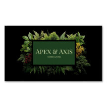 Lush Green Fern Foliage Black Modern Botanical