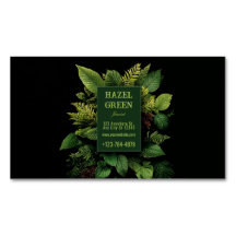 Lush Green Fern Foliage Black Modern Botanical
