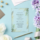 Lush Green Ferns Bridal Shower アクリル招待状 (インサイチュ (ウェディング))