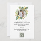 Lush Green Ferns Photo All in One QR Code 結婚式 招待状 (裏面)