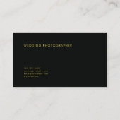 Lush Green Foliage Black Gold Frame Botanical 名刺 (裏面)