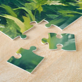 Lush Green Forest | Nature Landscape Watercolor ジグソーパズル (側面)