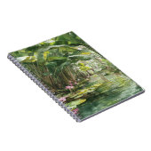Lush Green Jungle Water Lily Illustration ノートブック (右側)
