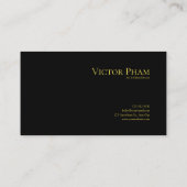 Lush Greenery Black Gold Frame Botanical 名刺 (裏面)