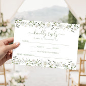 Lush Greenery Eucalyptus Floral Wedding RSVP card