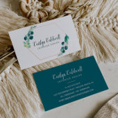 Lush Greenery Rose Gold Geometric Business Card 名刺