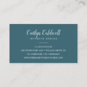 Lush Greenery Rose Gold Geometric Business Card 名刺 (裏面)