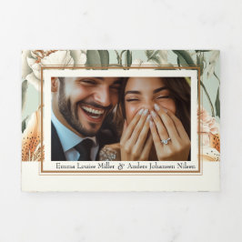 Lush Luxe, Tiger Lily & Mint, Tri fold 結婚's Invi 三つ折りカード