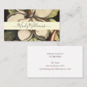 Lush Magnolia絵を描開花スクリプトの種類のバナー 名刺 (正面/裏面)