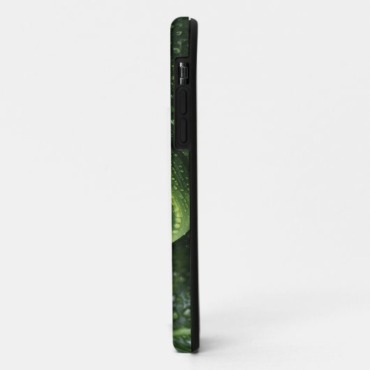 Lush Monstera Leaves with Morning Dew Drops Case-Mate iPhoneケース (裏面/左)