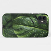 Lush Monstera Leaves with Morning Dew Drops Case-Mate iPhoneケース (裏面(横))