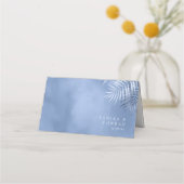 Lush Palm 結婚 Leaf's Table No. Blue ID956 プレイスカード (裏面)