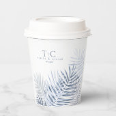 Lush Palm 結婚 Leaf's Windsor Blue/Wht ID956 紙コップ (正面)