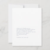 Lush Palm Leafの結婚フォトウィンザーブルーID956 サンキューカード (裏面)