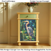 Lush Paper Mosaic Collage Heron Bird BV5 デコパージュ 薄葉紙