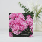 Lush Pink Peony Garden Floral Fine Art シーズンカード (スタンド正面)