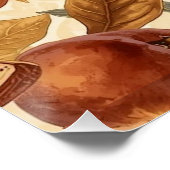 Lush Plums & Fig Leaves Art Print | Gilded Botanic ポスター (コーナー)