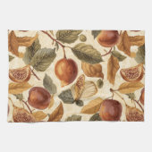 Lush Plums & Fig Leaves Kitchen Towel | Elegant キッチンタオル (横)