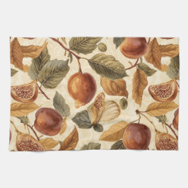 Lush Plums & Fig Leaves Kitchen Towel | Elegant キッチンタオル