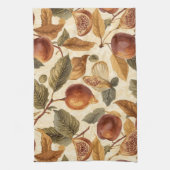 Lush Plums & Fig Leaves Kitchen Towel | Elegant キッチンタオル (縦)