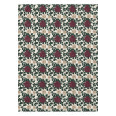 Lush Red And Burgundy Roses With Dark Green Leaves テーブルクロス (正面)