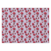 Lush Red Roses With Soft Dewy Petals  テーブルクロス (正面(横))