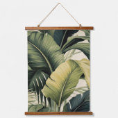 Lush Tropical Banana Leaf Botanical Wall Art 吊り下げ型タペストリー (正面)