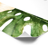 Lush Tropical Floral Bridal Shower Welcome Poster ポスター (コーナー)