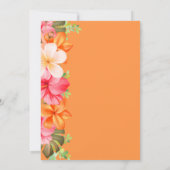 Lush Tropical Floral Graduation Luau 招待状 (裏面)