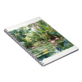 Lush Tropical Lily Pond Botanical Art Notebook ノートブック (右側)