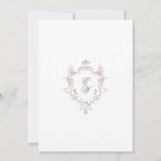 Lush Wildflower Meadow Wedding 招待状 (裏面)