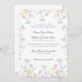 Lush Wildflower Meadow Wedding 招待状 (正面/裏面)