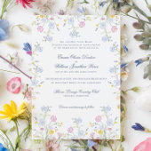 Lush Wildflower Meadow Wedding 招待状