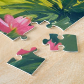 Lush Wood Stroll | Green Nature Watercolor ジグソーパズル (側面)