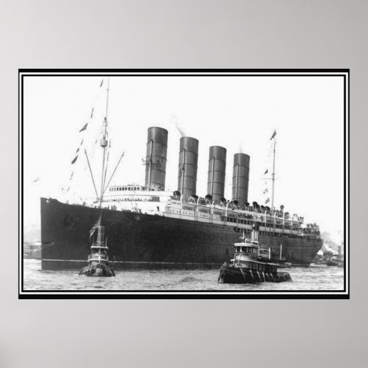 Lusitania 1906ヴィンテージ写真ポスター ポスター (正面)