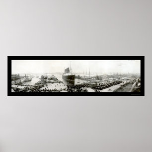 Lusitania End Voyage写真1907 ポスター