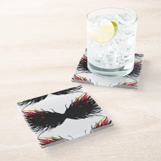 Lust Abstract 7 Deadly Sins Alcohol Ink Art ガラスコースター (アングル)