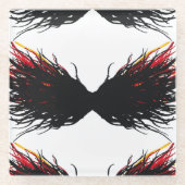 Lust Abstract 7 Deadly Sins Alcohol Ink Art ガラスコースター (正面)