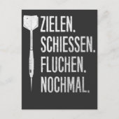 Lustger Dart Spruch Dartpfeilの問題 ポストカード (正面)