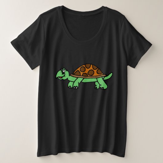Lustiege Schildkröte プラスサイズTシャツ (デザイン正面)
