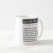 Lustig Sekretärin, Assistenz, Büro Spruch Geschenk コーヒーマグカップ (正面右)