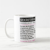 Lustig Sekretärin, Assistenz, Büro Spruch Geschenk コーヒーマグカップ (左)