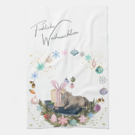 Lustig süsses Küchentuch mit Pferdebild キッチンタオル